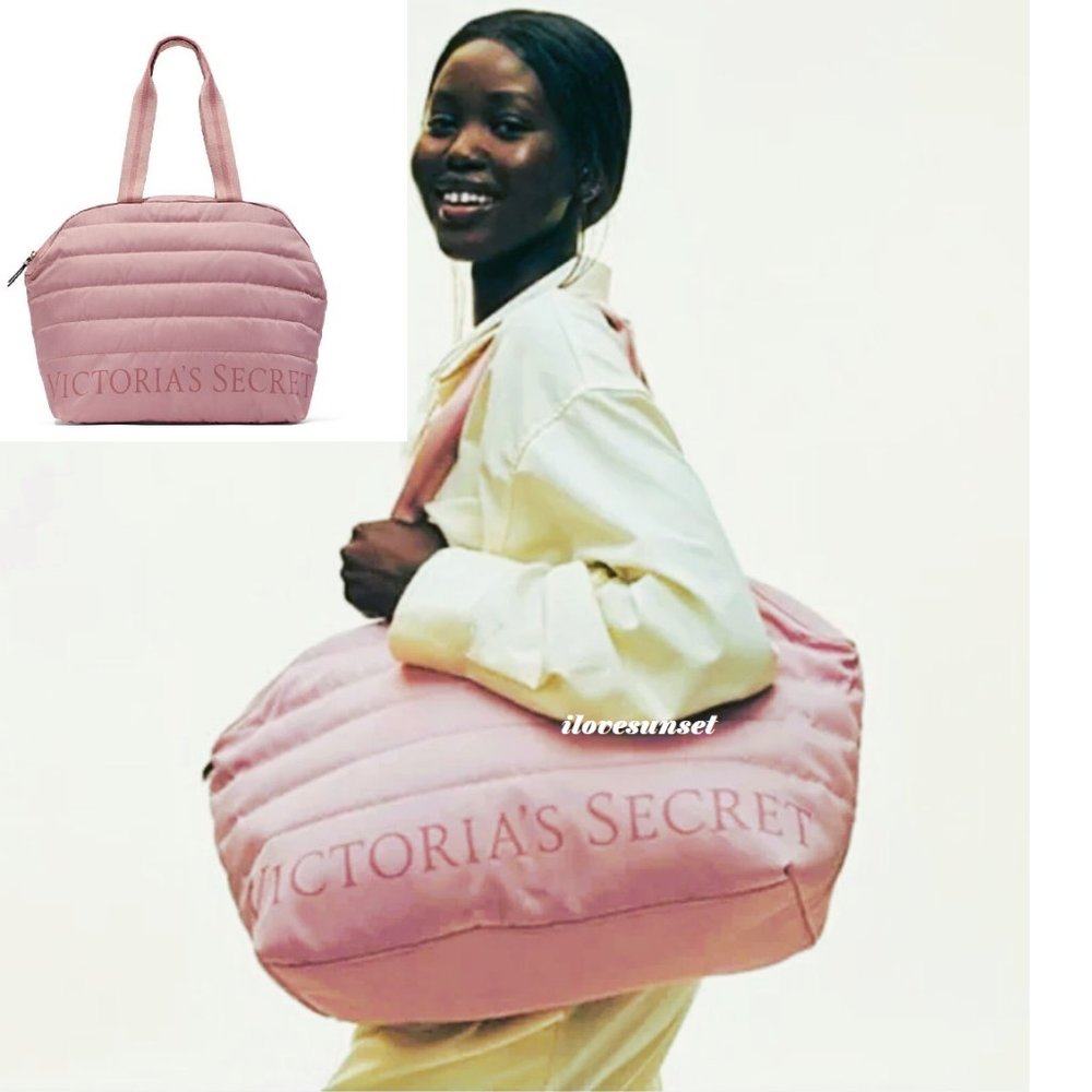 {Victoria's Secret} PINK Quilted Nylon Duffle Bag - Weekender - XL Travel Bag